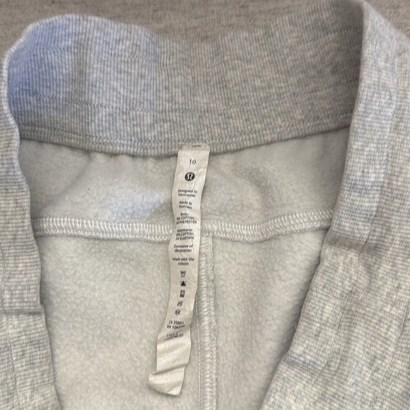 Lululemon wide leg scuba high rise joggers sweatpants light gray - Picture 5 of 10
